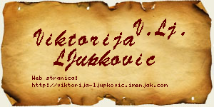 Viktorija LJupković vizit kartica